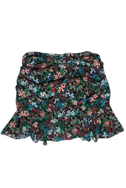 Veronica Beard - Black, Green & Red Floral Print Mini Skirt Sz 4