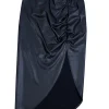Veronica Beard - Black Ruched Faux Leather Skirt Sz 4
