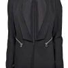 Veronica Beard - Black Textured Blazer w/ Silver Zipper Detail Sz 6