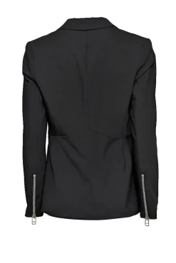 Veronica Beard - Black Textured Blazer w/ Silver Zipper Detail Sz 6