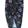 Veronica Beard - Black w/ Multicolor Floral Print Silk Ruched Skirt Sz 4