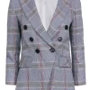 Veronica Beard - Black, White, Yellow, & Orange Hound's-Tooth Blazer Sz 4