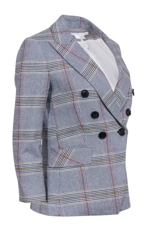 Veronica Beard - Black, White, Yellow, & Orange Hound's-Tooth Blazer Sz 4
