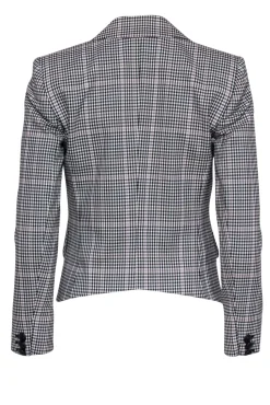 Veronica Beard - Black, White, & Purple Houndstooth Print Blazer Size 00