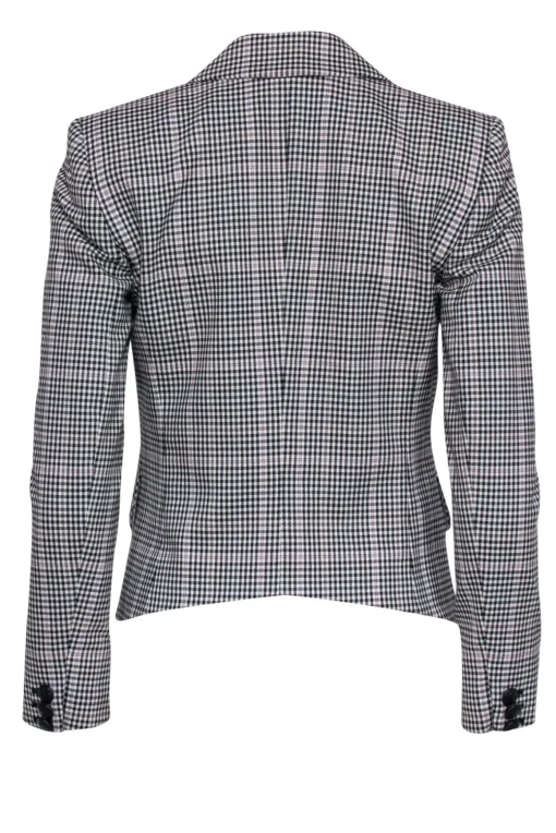 Veronica Beard - Black, White, & Purple Houndstooth Print Blazer Size 00