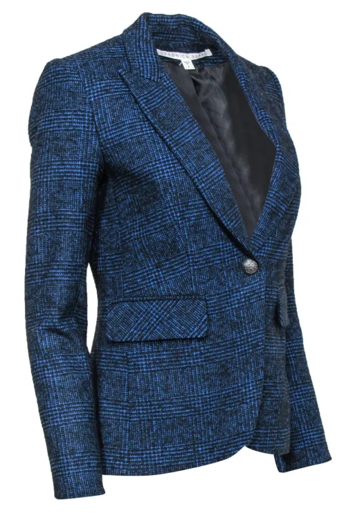 Veronica Beard - Blue & Black Single Button Blazer Sz 2