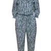 Veronica Beard - Blue & Cream Printed Button-Front Jumpsuit w/ Ruffles Sz 4