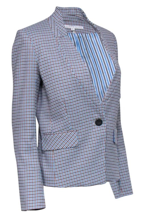 Veronica Beard - Blue, White, & Tan Houndstooth Blazer Sz 6