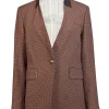 Veronica Beard - Brown & Multi Color Houndstooth Blazer Sz 8