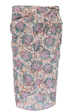 Veronica Beard - Green Multi Paisley Wrap Skirt Sz 10