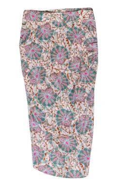 Veronica Beard - Green Multi Paisley Wrap Skirt Sz 10