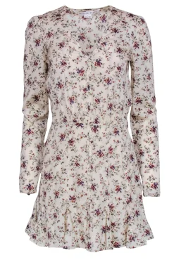 Veronica Beard - Ivory & Red Floral Print Long Sleeve Dress Sz 00