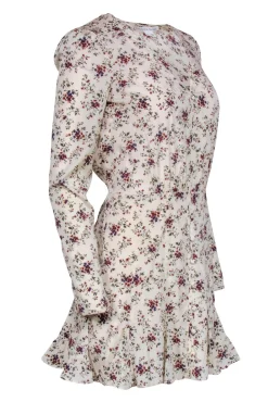 Veronica Beard - Ivory & Red Floral Print Long Sleeve Dress Sz 00