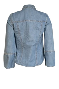 Veronica Beard - Light Wash Denim Flared Sleeve Shirt Sz XS