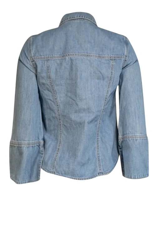 Veronica Beard - Light Wash Denim Flared Sleeve Shirt Sz XS