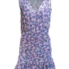Veronica Beard - Lilac, Blue, & White Floral Print Silk Mini Dress Sz 4