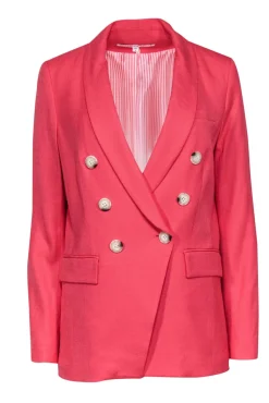 Veronica Beard - Peach Woven Double Breasted Blazer Sz 6
