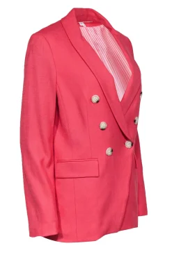 Veronica Beard - Peach Woven Double Breasted Blazer Sz 6