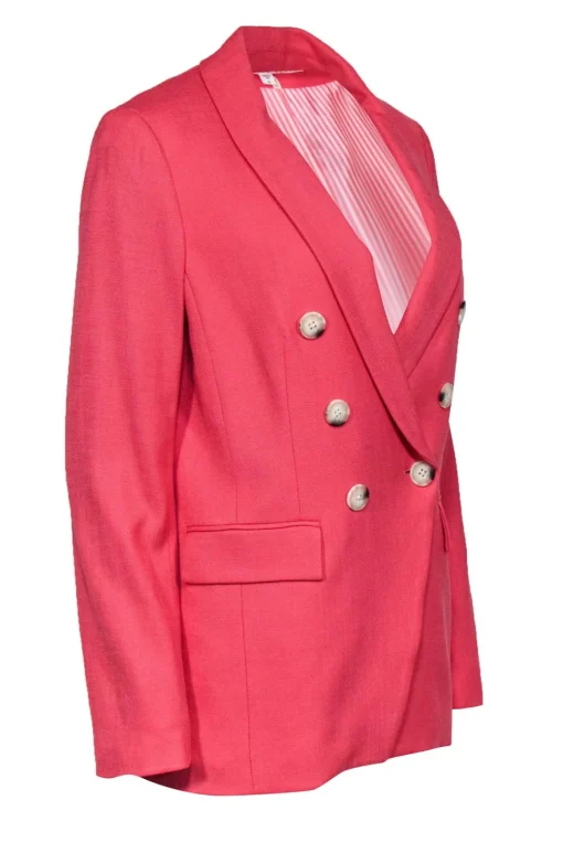 Veronica Beard - Peach Woven Double Breasted Blazer Sz 6