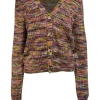 Veronica Beard - Pink Multicolor Wool Blend Cardigan Sz XL