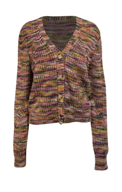 Veronica Beard - Pink Multicolor Wool Blend Cardigan Sz XL