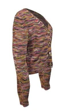 Veronica Beard - Pink Multicolor Wool Blend Cardigan Sz XL