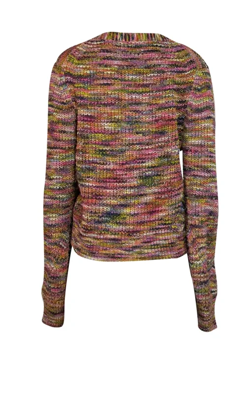 Veronica Beard - Pink Multicolor Wool Blend Cardigan Sz XL