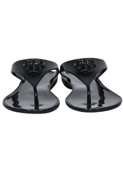 Versace - Black "Gomma" Pool Slides Sz 8