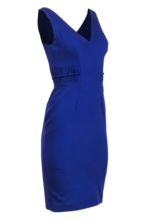 Versace - Purple Sleeveless Sheath Dress w/ Banded Waist Detail Sz 2