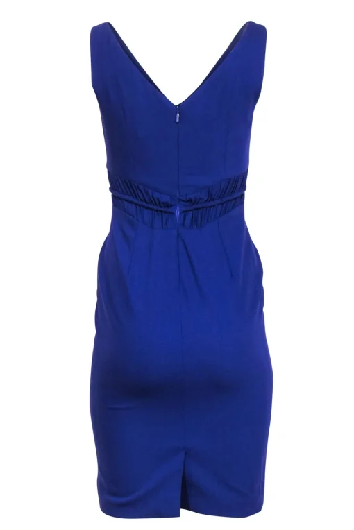 Versace - Purple Sleeveless Sheath Dress w/ Banded Waist Detail Sz 2