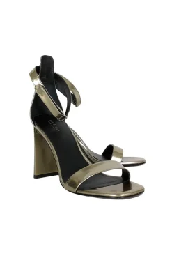 Via Spiga - Silver Ankle Strap Sandals Sz 6
