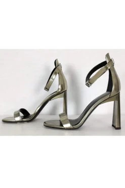 Via Spiga - Silver Ankle Strap Sandals Sz 6