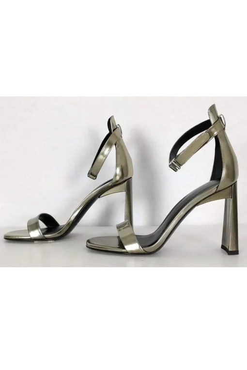 Via Spiga - Silver Ankle Strap Sandals Sz 6