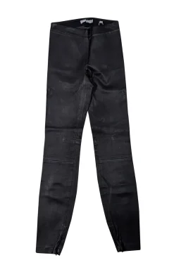 Vince - Black Lamb Leather Seamed Leggings Sz XS