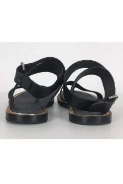 Vince - Black Leather Ankle Strap Sandals Sz 6