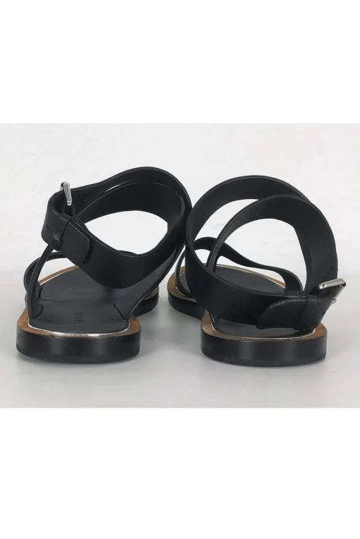 Vince - Black Leather Ankle Strap Sandals Sz 6