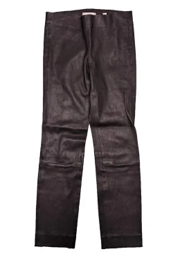 Vince - Black Leather Slim Fit Ankle Pants Sz S