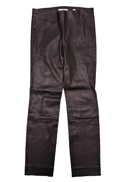 Vince - Black Leather Slim Fit Ankle Pants Sz S