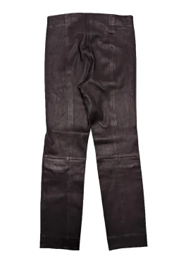 Vince - Black Leather Slim Fit Ankle Pants Sz S