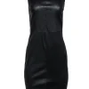 Vince - Black Sleeveless Leather Sheath Dress Sz 6