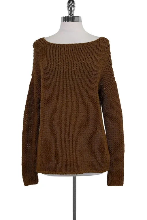 Vince - Brown Open Knit Sweater Sz L