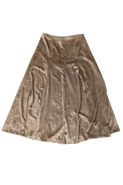 Vince - Champagne Beige Crushed Velvet Skirt Sz 10