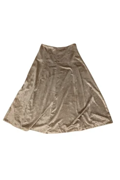 Vince - Champagne Beige Crushed Velvet Skirt Sz 10