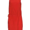 Vince - Coral Side-Drawstring Drop Waist Dress Sz M