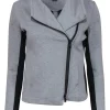 Vince - Gray Cotton Zip-Up Moto-Style Jacket Sz XS