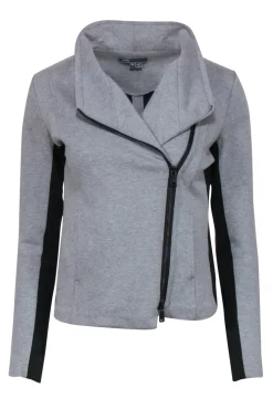 Vince - Gray Cotton Zip-Up Moto-Style Jacket Sz XS