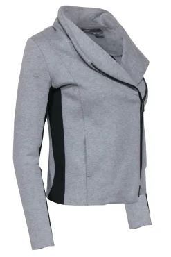 Vince - Gray Cotton Zip-Up Moto-Style Jacket Sz XS