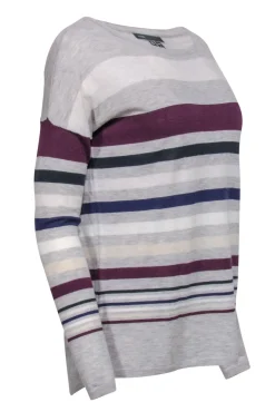 Vince - Grey & Multicolored Wool Blend Striped Sweater Sz XS