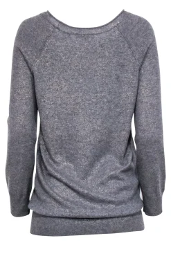 Vince - Grey Cashmere Knit w/ Gold Metallic Accents Sweater Sz XS