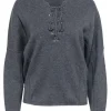 Vince - Grey Cashmere Lace-Up Sweater Sz XS